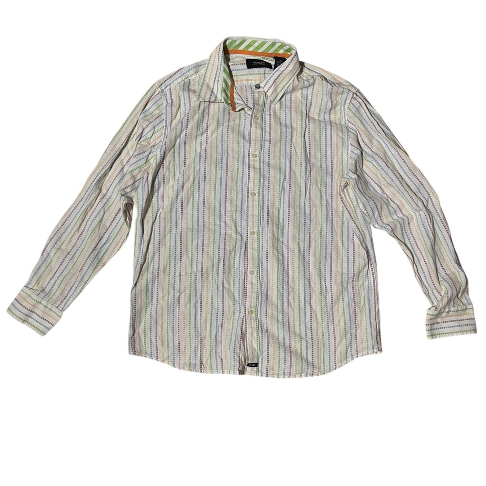Nick(it) Multicolor Striped Casual Button-Down Shirt